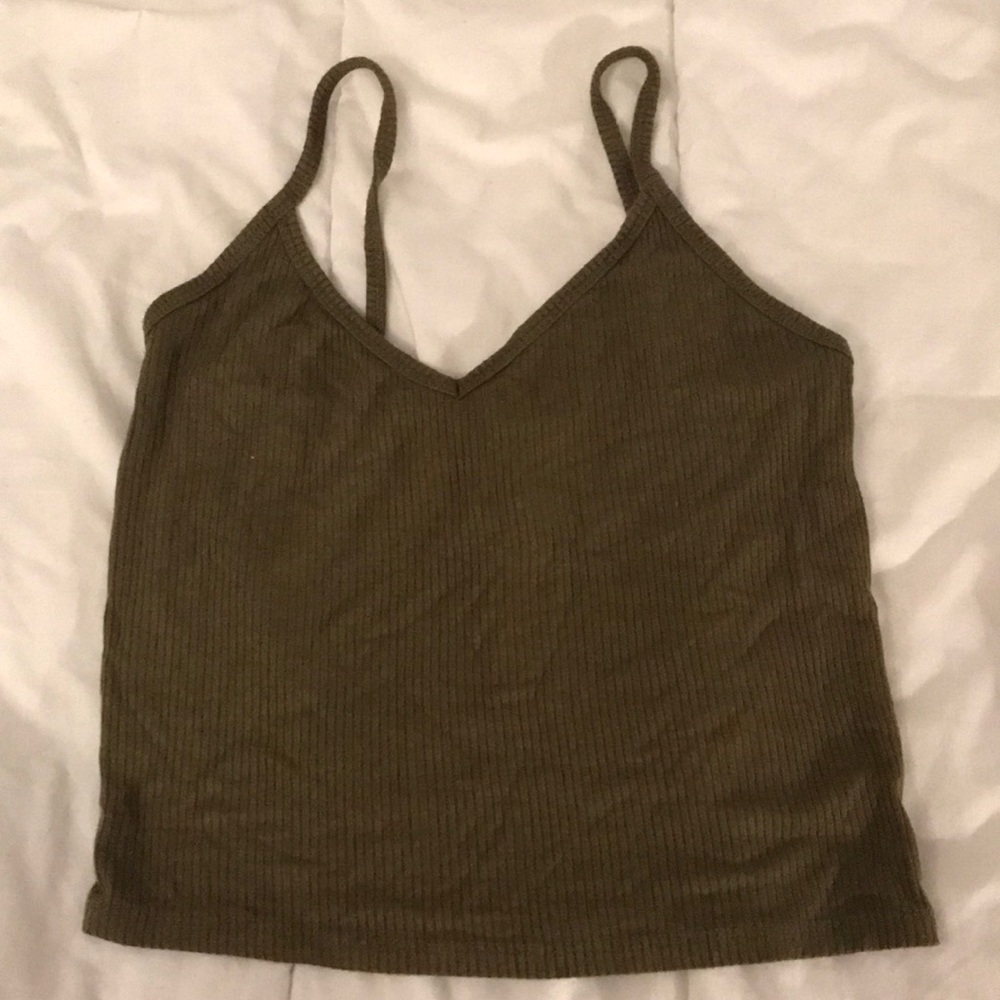 green tank top
